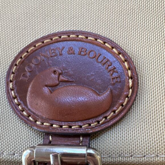 Dooney Bourke Nylon Flap Women\'s Backpack Khaki, Leather Adjustable Strap $139 main image 9